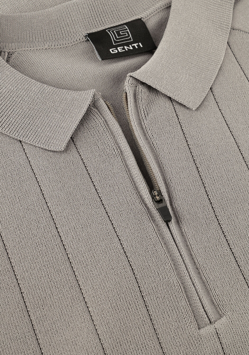 GENTI Polo POLO ZIP SS 1260 en taupe - large
