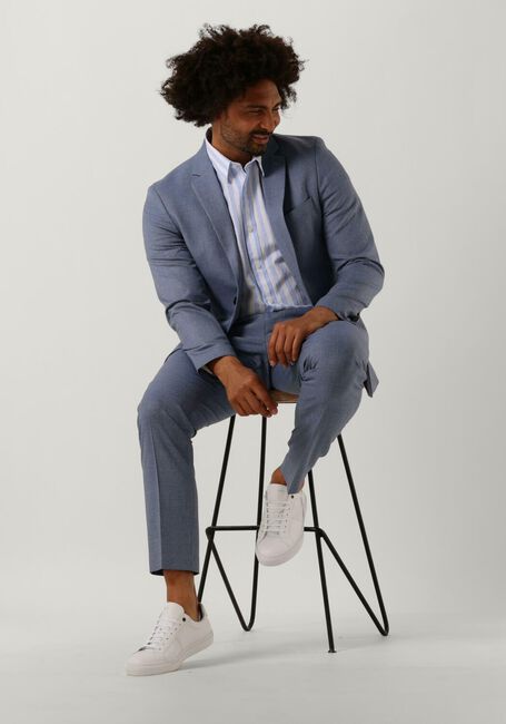 Lichtblauwe SELECTED MEN Colberts SLHSLIM-TIMELIAM LT BLU STRUC BLZ FLEX B - large