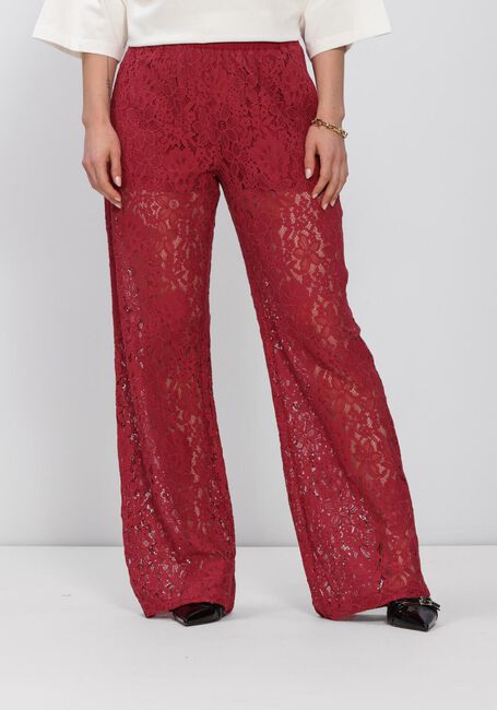 Rode CATWALK JUNKIE Broeken/jumpsuits PULL ON LACE TROUSERS - large
