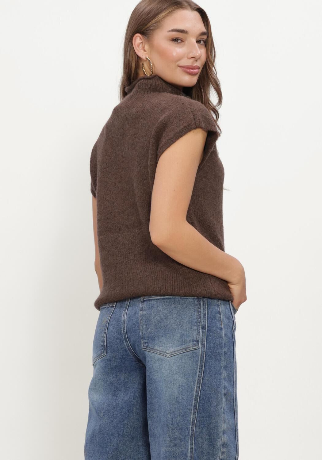 NEO NOIR Spencer JONA KNIT TOP en marron - large