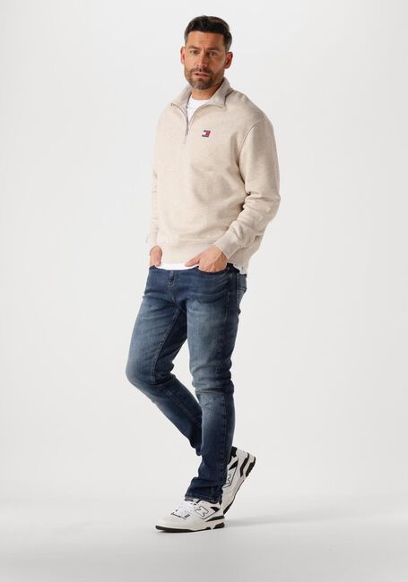 TOMMY JEANS Chandail TJM RLX BADGE 1/4 ZIP en beige - large