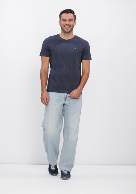 TOMMY JEANS T-shirt TJM XSLIM JASPE HTR TEE EXT Bleu fonc&eacute; - large