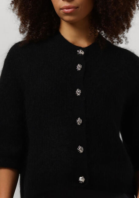 SECOND FEMALE Gilet ANDRIA KNIT CARDIGAN en noir - large