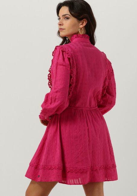SCOTCH & SODA Mini robe MINI SHIRT DRESS WITH LACE DETAIL IN ORGANIC COTTON en rose - large