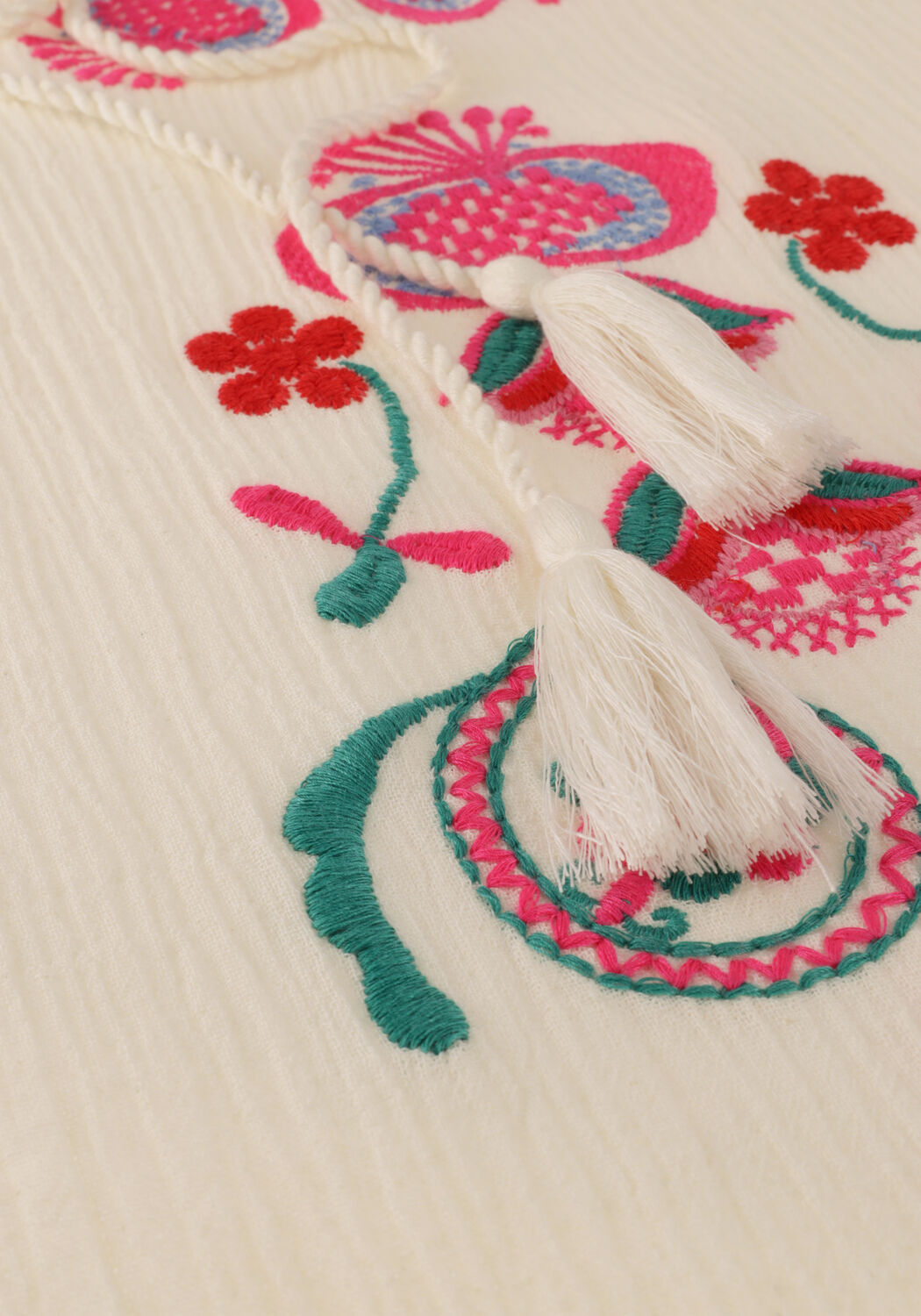 Creme ANTIK BATIK Mini jurk MAGOO DRESS - large