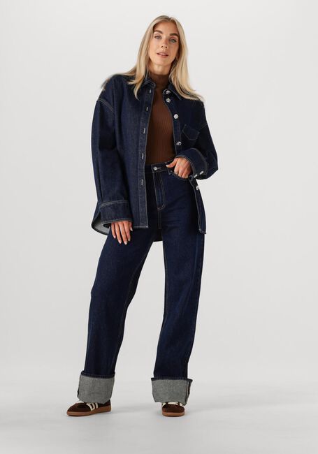 Donkerblauwe EDITED  HALEY DENIM SHIRT - large
