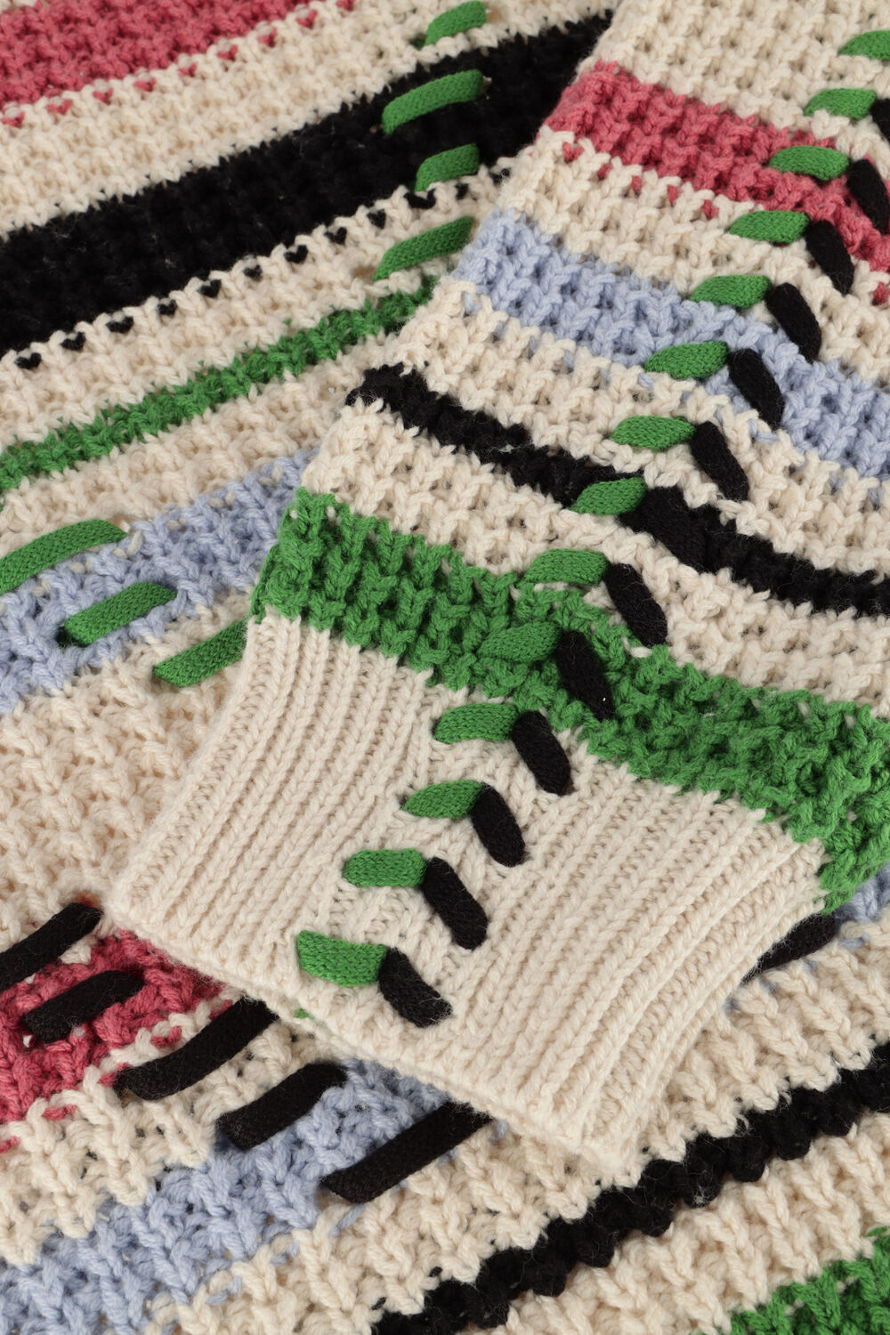 Gebroken wit OBJECT Trui OBJTUJA KNIT L/S OZ PULLOVER - large