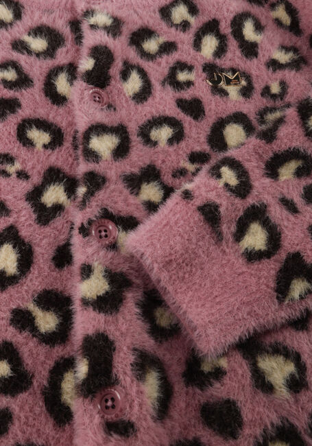 Roze Jelly Mallow Vest COZY LEOPARD CARDIGAN - large