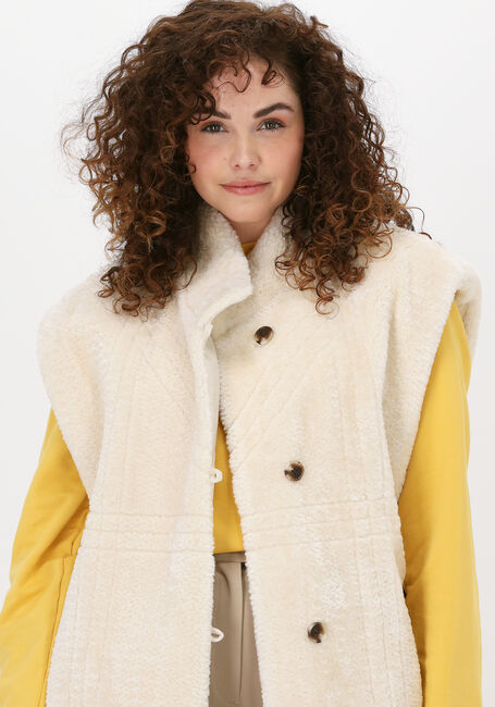 ANOTHER LABEL Gilet UNNI VEST RUSTIC FUR en beige - large