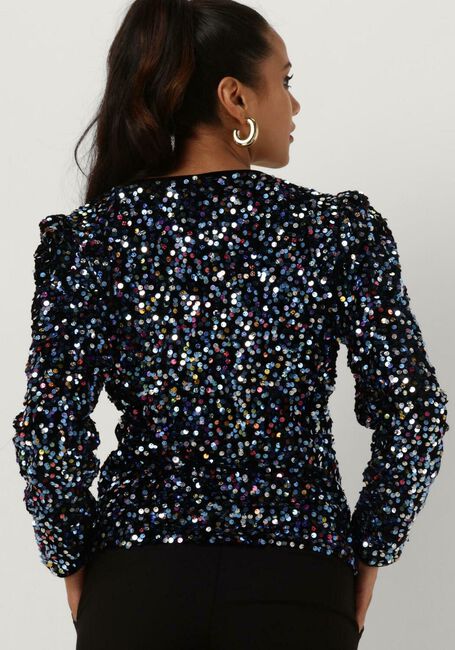 Y.A.S. YASKILLO SEQUIN LS WRAP TOP Blouses en noir - large