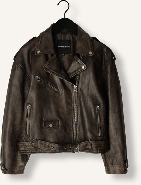 Donkergrijze GOOSECRAFT Leren jas GC GALLOWAY BIKER Donkergrijze GOOSECRAFT Leren jas GC GALLOWAY BIKER - large