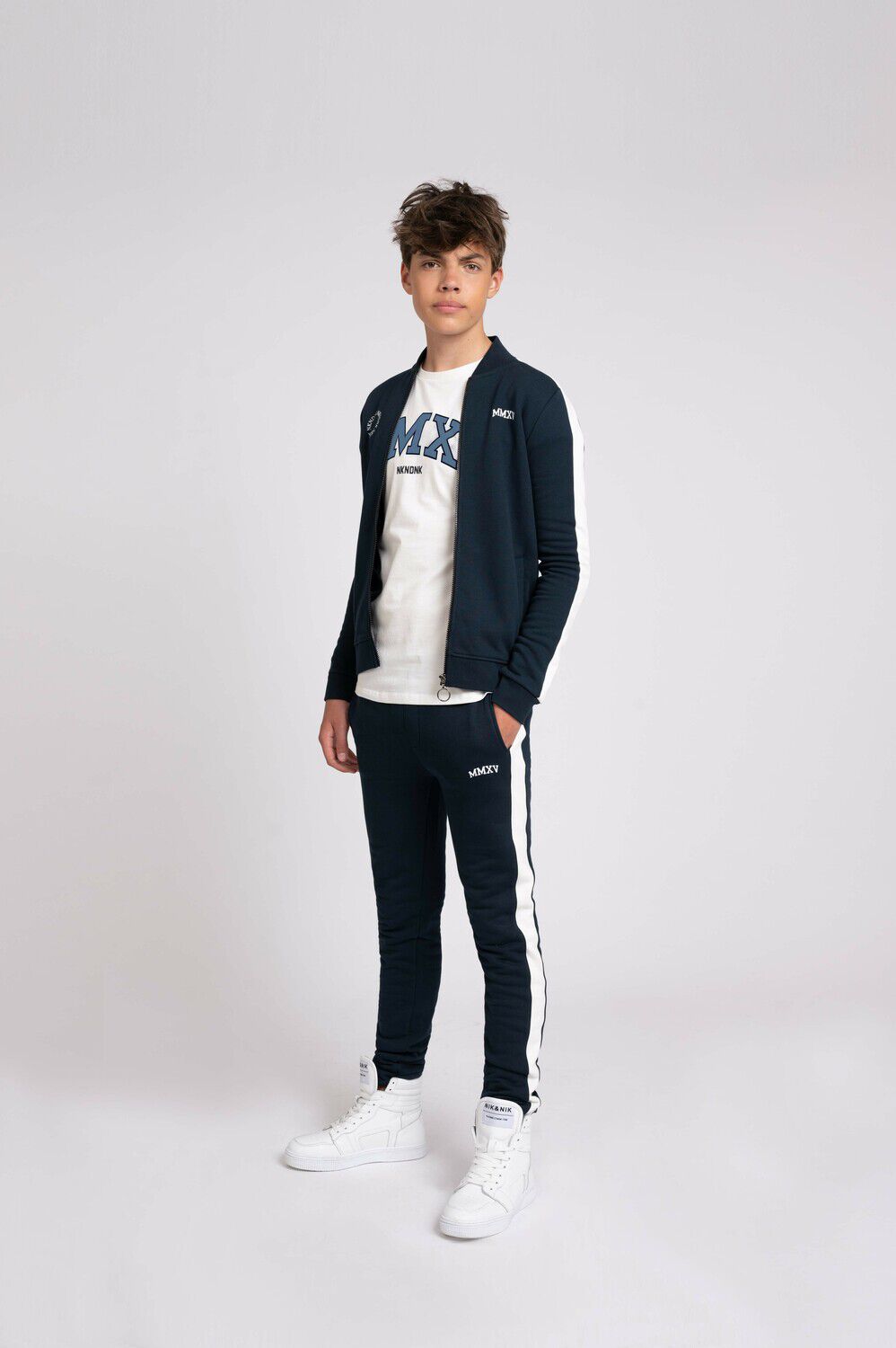 Donkerblauwe NIK NIK Vest MMXV COACH JACKET Omoda