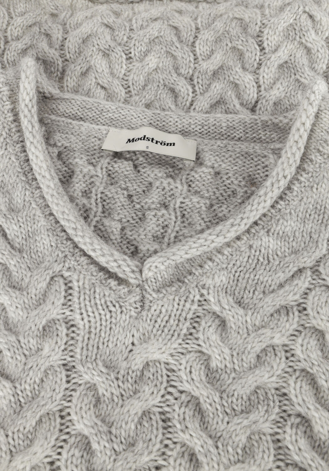 Grijze MODSTR&Ouml;M T-shirt KURTISMD V-NECK - large