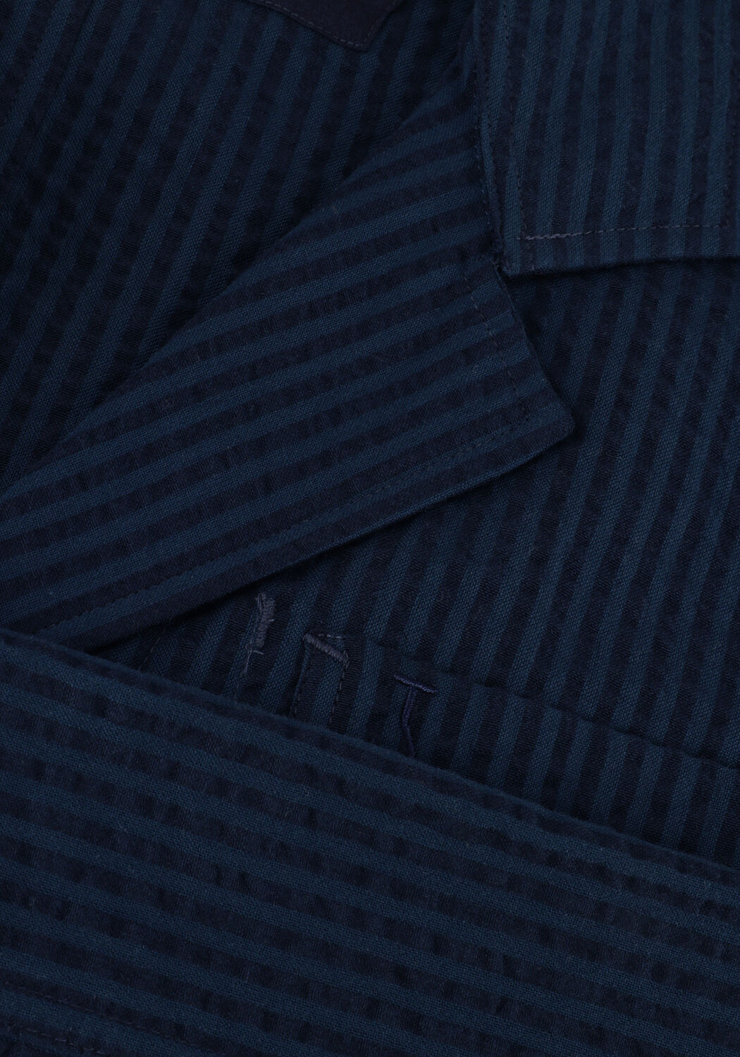 Blauwe BUTCHER OF BLUE Casual overhemd WORKER SEERSUCKER BLAZER - large