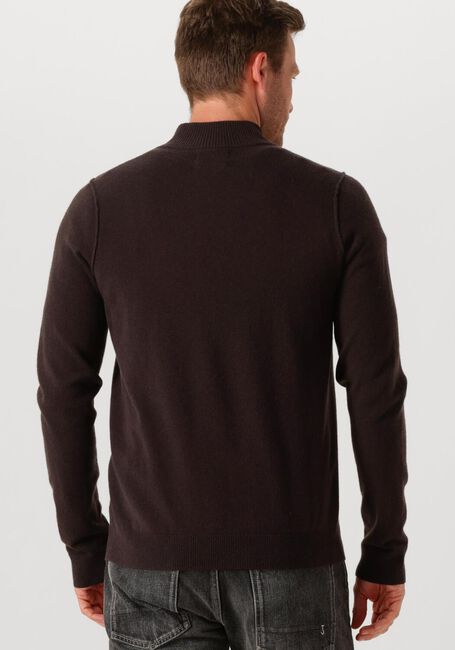 BUTCHER OF BLUE Pull CLIFDEN HALFZIP en marron - large