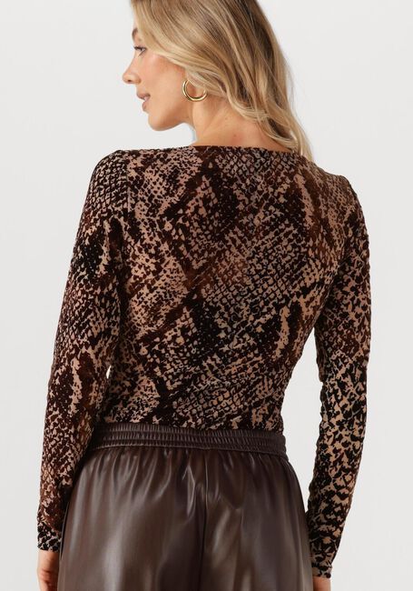 ROUGE EDIT Haut ROUSARI LS O NECK TOP en marron - large