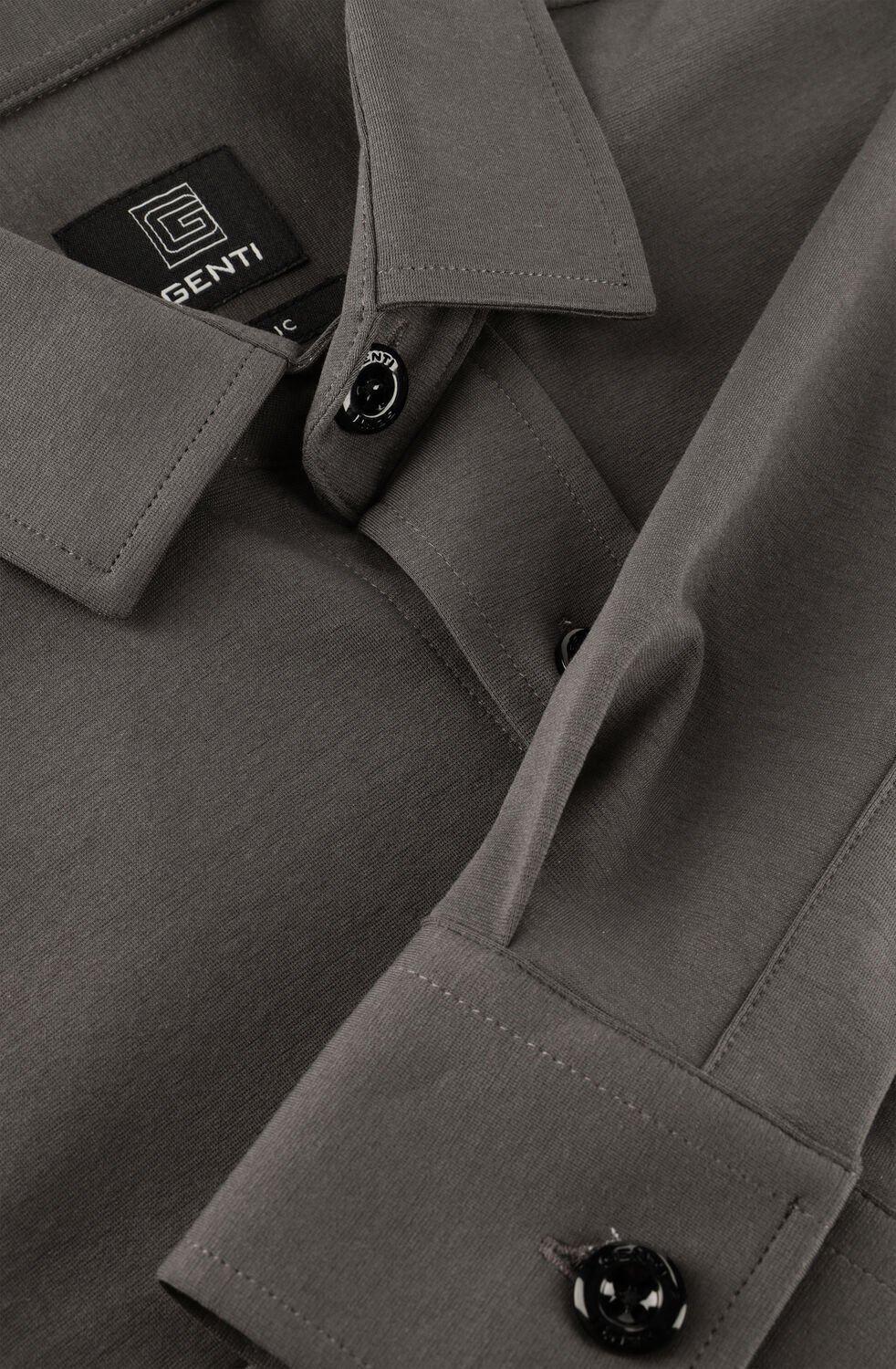 GENTI Surchemise MIDTOWN RELAXED FIT Gris fonc&eacute; - large