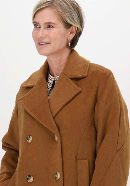 SELECTED FEMME Manteau SLFELLEN WOOL COAT B RUBBER K en marron - large