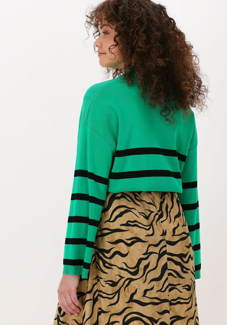 Groene NEO NOIR Trui ENA STRIPE KNIT BLOUSE - large