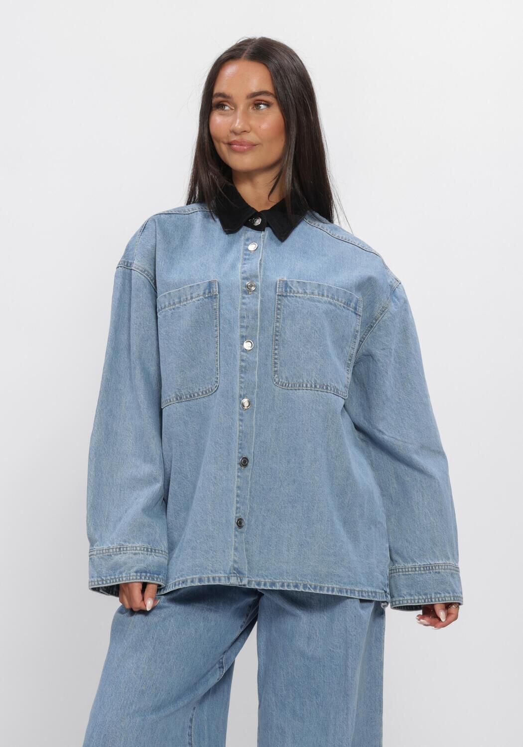 Lichtblauwe EDITED  AMBER SHIRT - large