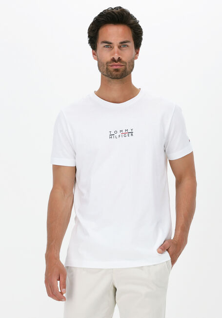 TOMMY HILFIGER T-shirt SQUARE LOGO TEE en blanc - large