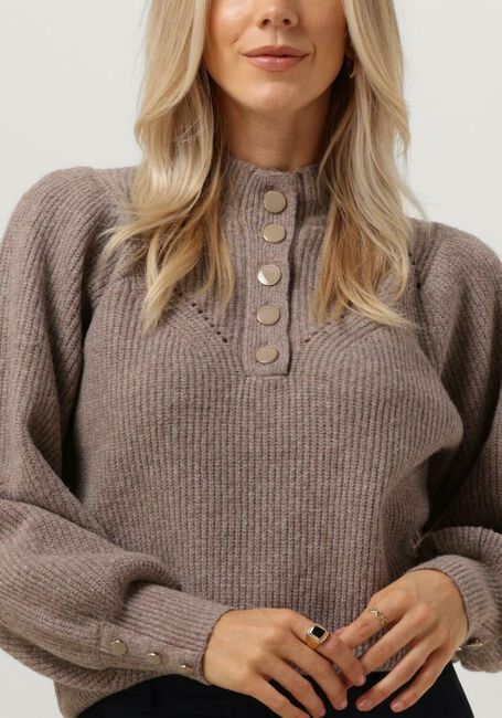 Y.A.S. Pull YASJOHA LS HIGH NECK KNIT PULLOVER S. en marron - large