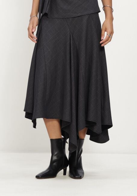 CO'COUTURE Jupe midi ELORACC CHECK ASYM SKIRT Gris fonc&eacute; - large