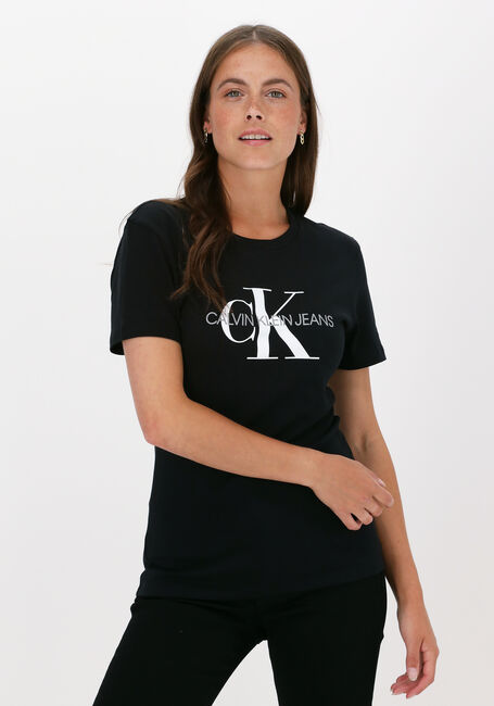CALVIN KLEIN T-shirt CORE MONOGRAM LOGO REGULAR FIT en noir - large