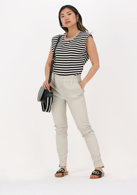 Zwarte SUMMUM T-shirt TOP SHOULDER PADS TERRY STRIPE Zwarte SUMMUM T-shirt TOP SHOULDER PADS TERRY STRIPE - large