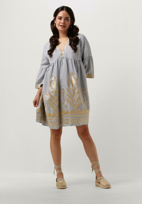 Lichtblauwe GREEK ARCHAIC KORI Mini jurk 230645 - large