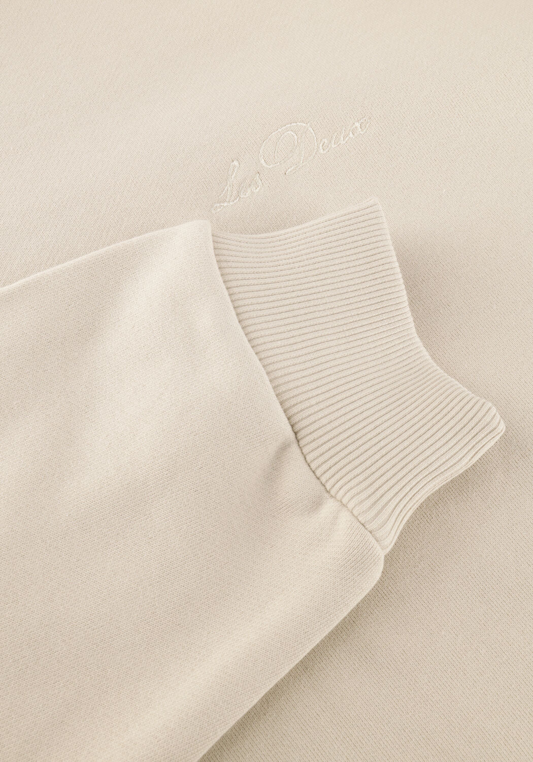 LES DEUX Chandail CREW HALF-ZIP SWEATSHIRT en beige - large