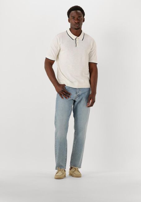 Witte SELECTED HOMME Polo SLHMATTIS SS KNIT SUN POLO - large