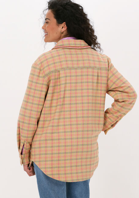 SCOTCH & SODA Jack BASKET WEAVE SHIRT JACKET IN CHECK en orange - large