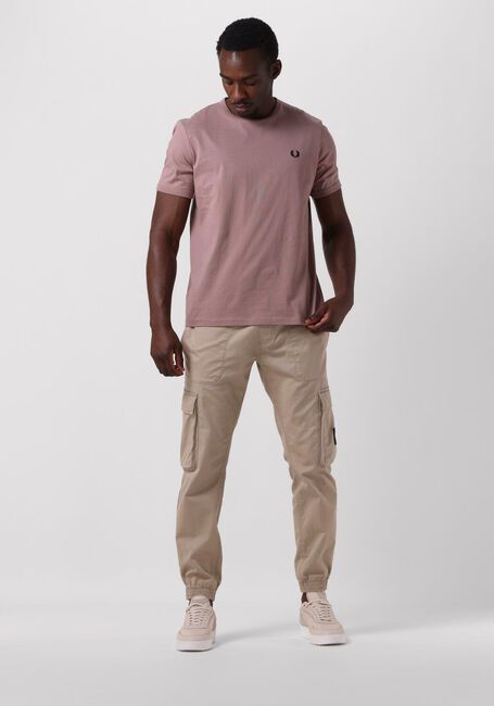 FRED PERRY T-shirt RINGER T-SHIRT Rose clair - large