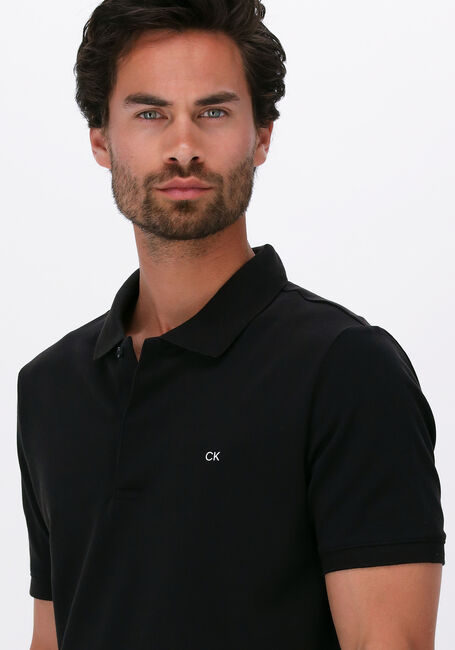 CALVIN KLEIN Polo STRETCH PIQUE SLIM POLO en noir - large