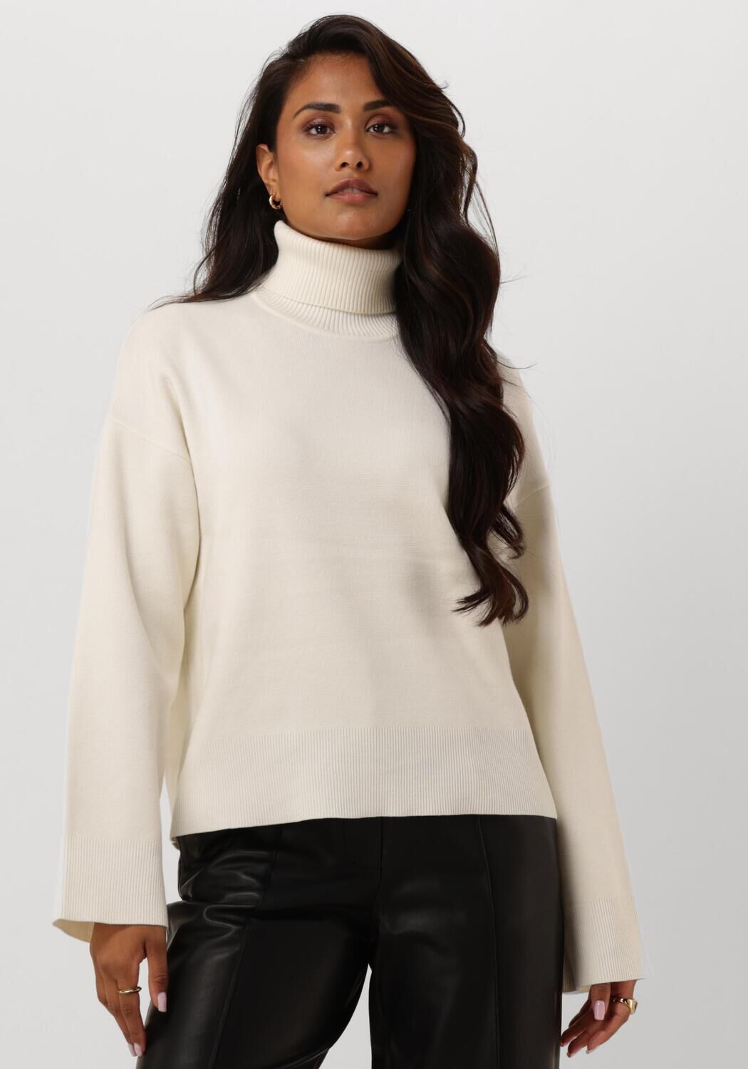 Beige SELECTED FEMME Coltrui SLFKAMMA LS KNIT ROLL NECK Omoda