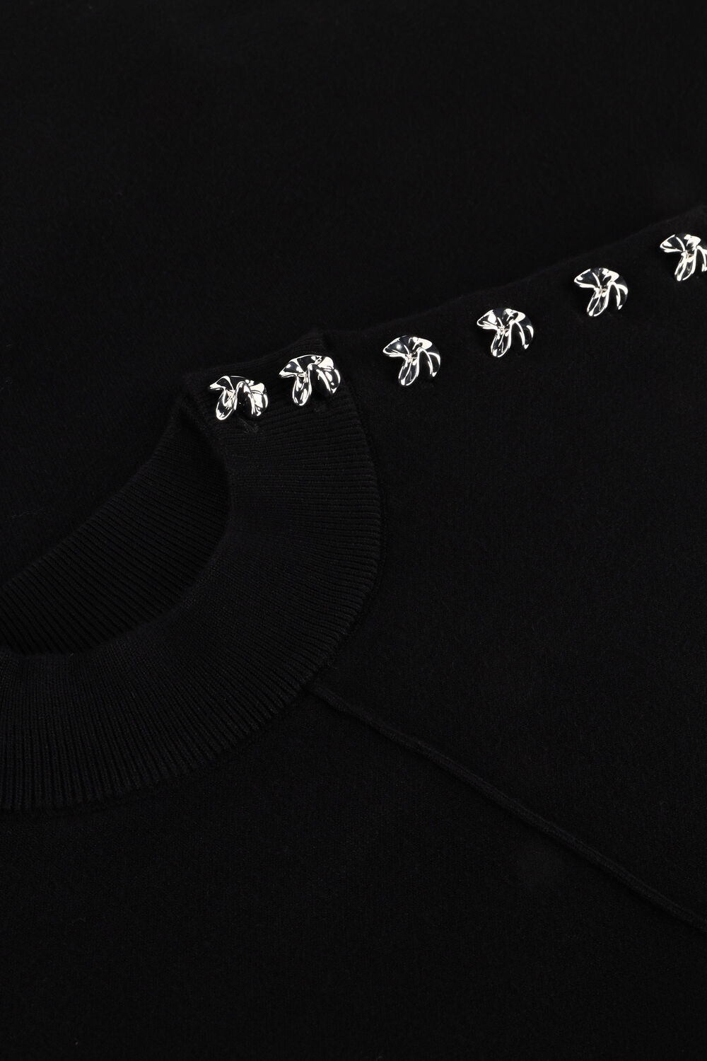 Zwarte Y.A.S. Mini jurk YASHAMA LS KNIT DRESS - large