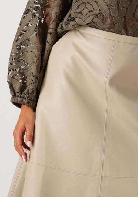 SUMMUM Jupe midi SKIRT FAUX LEATHER en beige - large