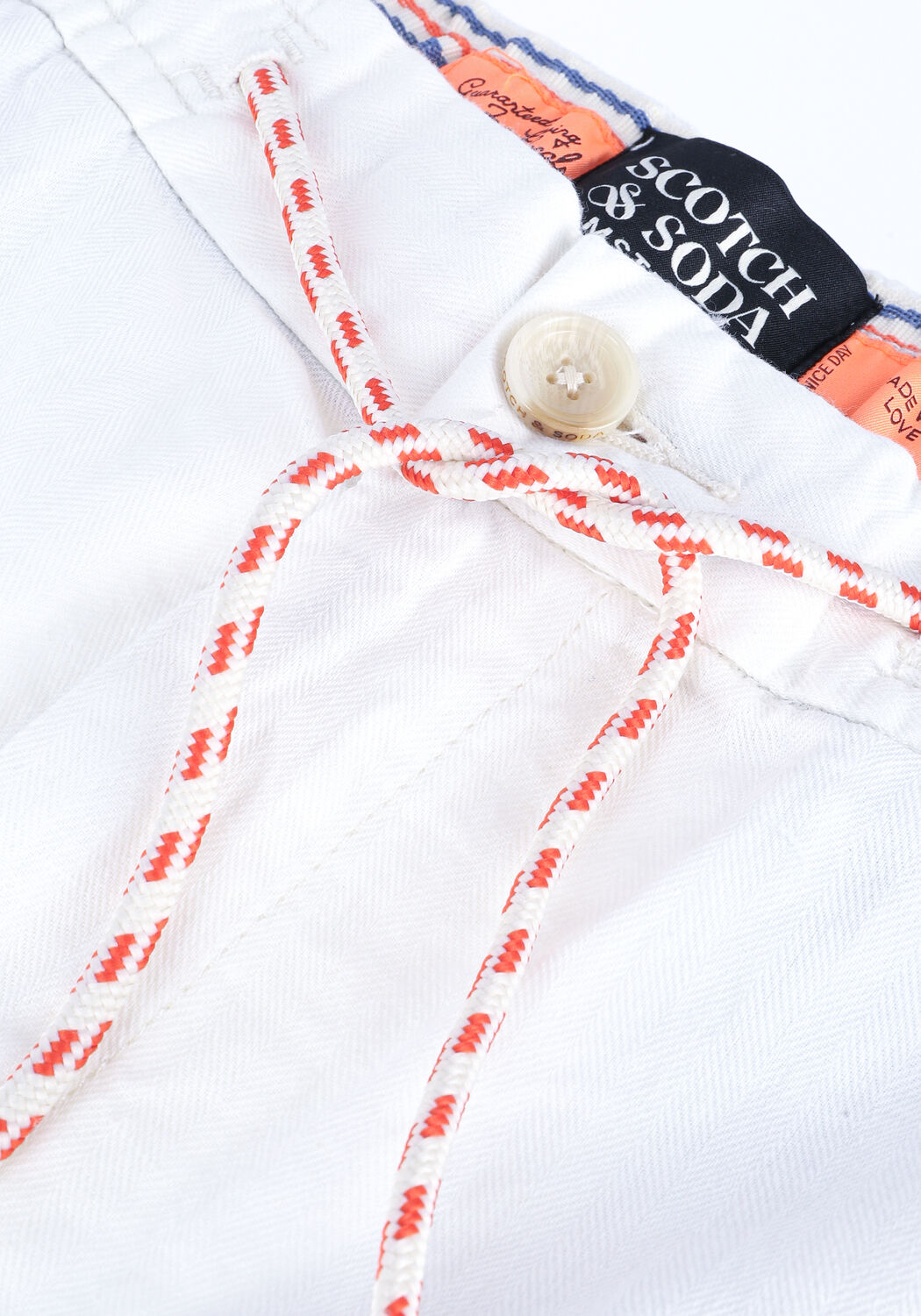 Gebroken wit SCOTCH & SODA Korte broek FAVE LINEN-BLEND BEACH SHORT - large