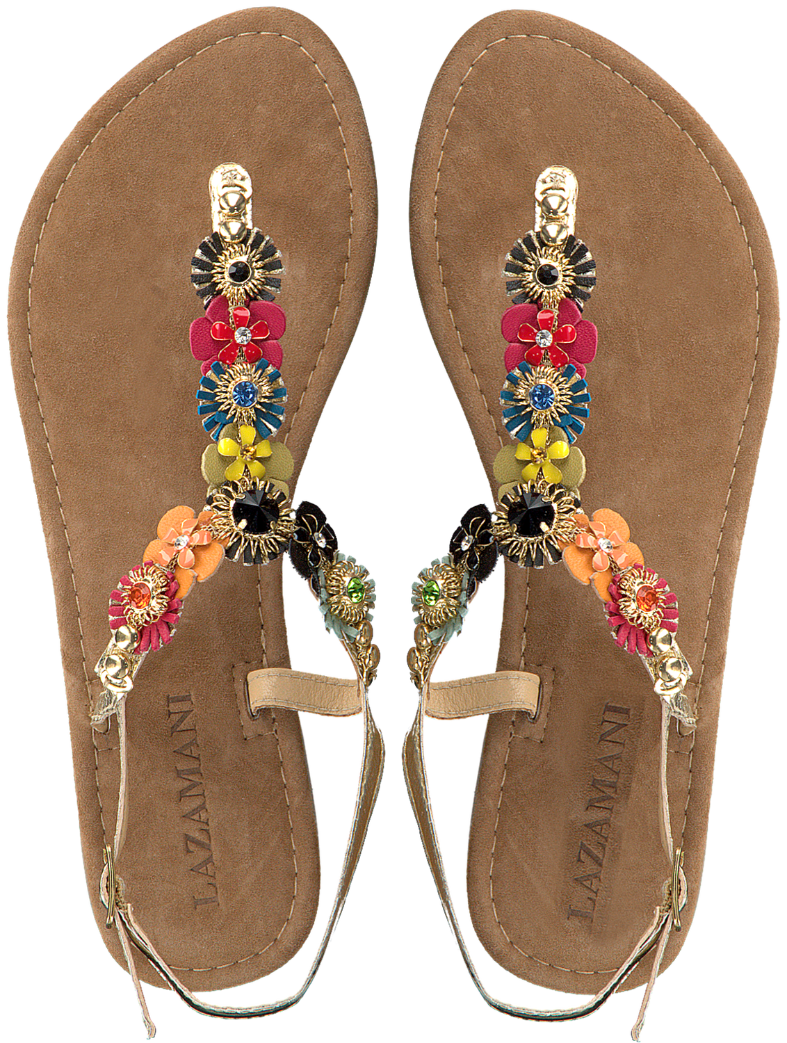 lazamani sandalen goud Online OFF 52