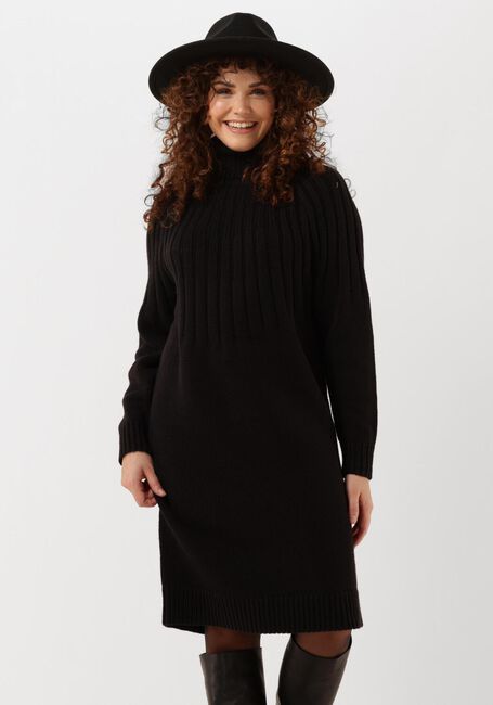 SELECTED FEMME Robe midi NIMA LS KNIT DRESS CAMP en noir - large