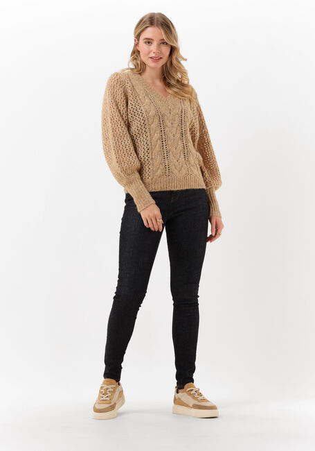 MOS MOSH Pull IMMA V-NECK KNIT en camel - large