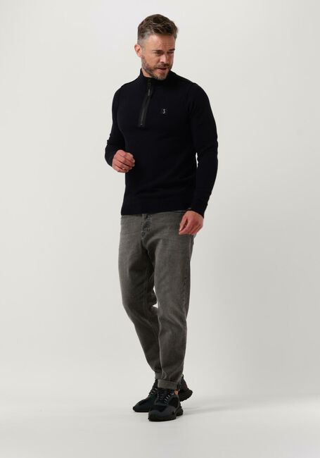 Blauwe BUTCHER OF BLUE Trui CLIFDEN HALFZIP - large