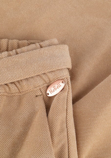 NOBELL Pantalon évasé SAY PALAZZO PANTS WITH SELFFABRIC BELT en beige - large