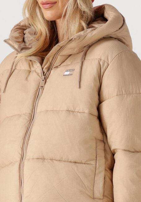Zand TOMMY JEANS Gewatteerde jas TJW HOODED PUFFER JACKET - large