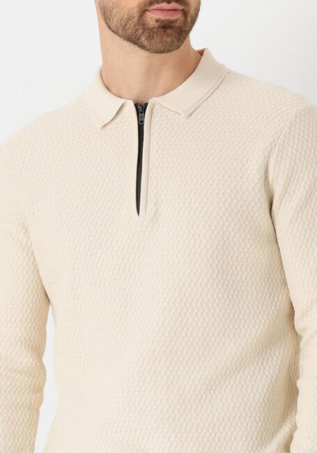 Beige CAST IRON Polo LONG SLEEVE POLO COTTON MODAL - large