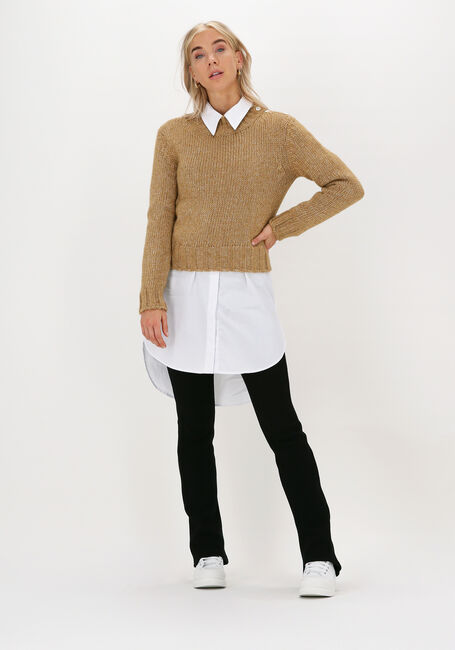 VANILIA Pull SMALL BUTTON en beige - large