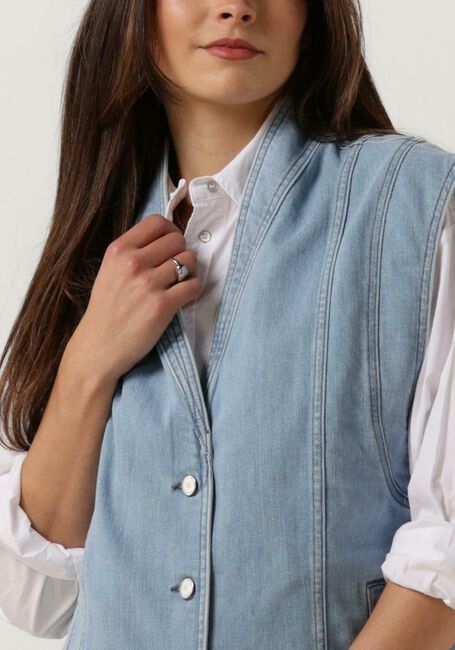 ANOTHER LABEL Gilet UNNI DENIM VEST en bleu - large