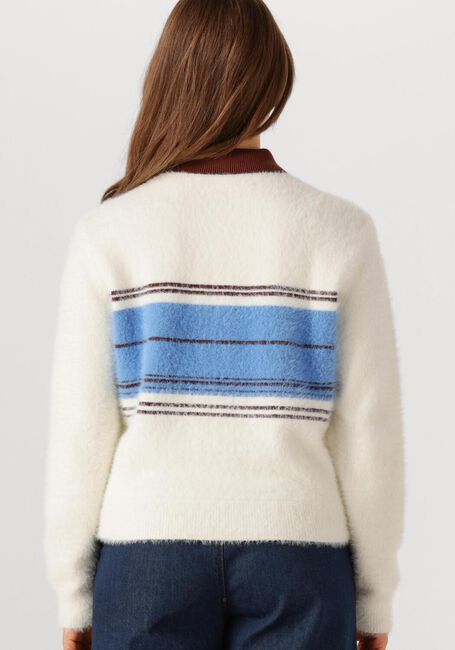 Ecru CO'COUTURE Trui TORY STRIPE ZIP KNIT - large