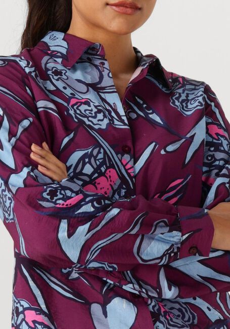Paarse POM AMSTERDAM Casual overhemd BLOUSE - MILA MYSTIC DINNER - large